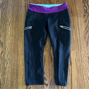 Ivivva cropped leggings size 10 with pockets
